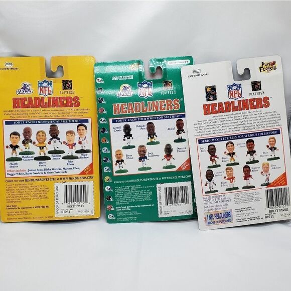 💙NIB Vintage Trio Brett Favre Headliners Limited Edition - Picture 2 of 3